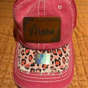 Pink truckers hat